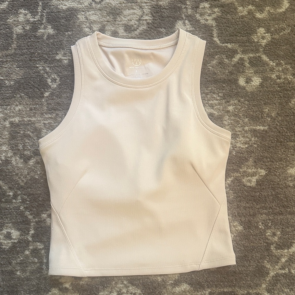 Women's Cream Sleeveless Top